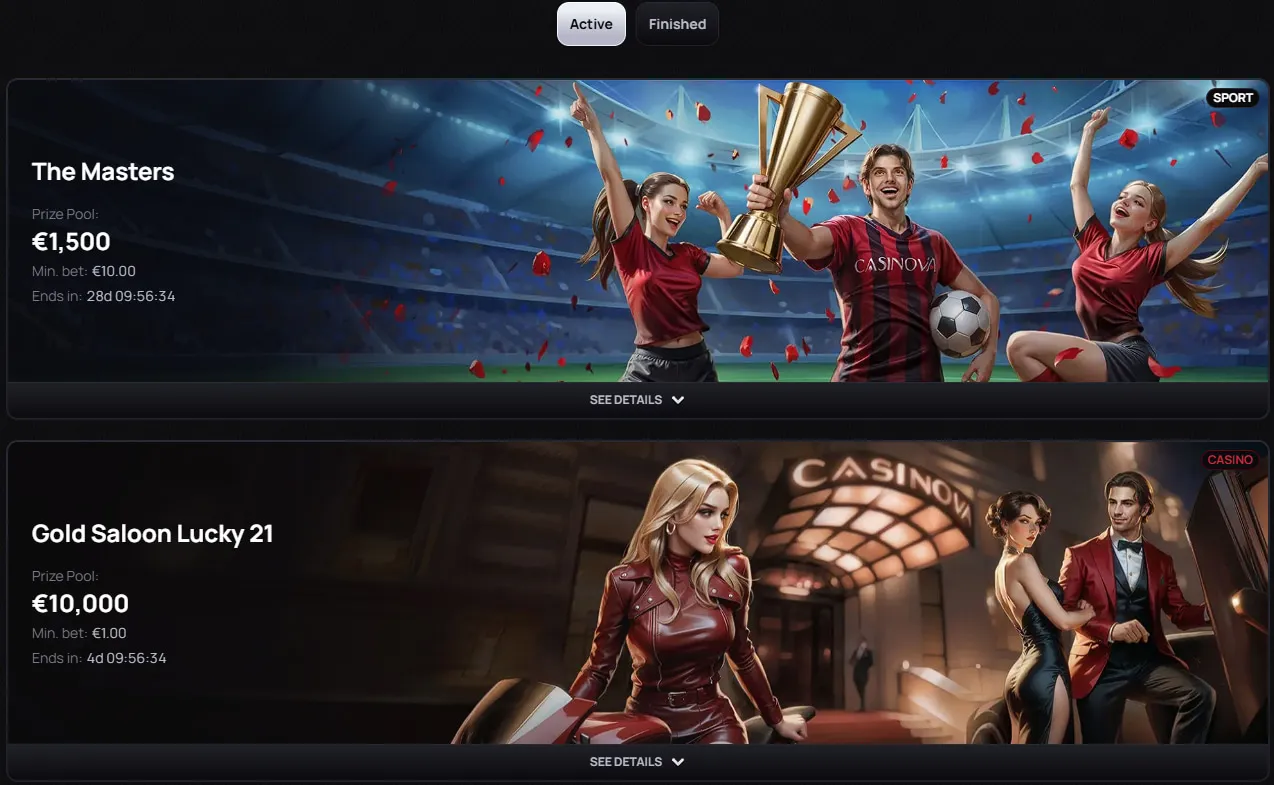 Bonus et promotions chez Casinova Casino Bonus et promotions chez Casinova Casino